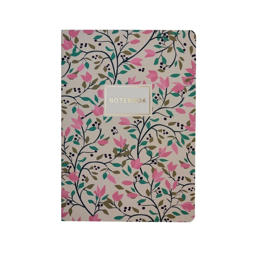 Soft Touch Journal 2 Pack Poppies + Spring Flowers Notebook Set - Unique Gift